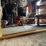 Louis philippe period fireplace mirror in golden wood (1m88x1m03) 19th century
