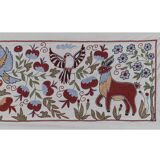Hand knotted rug, vintage turkish rug 51x187 cm