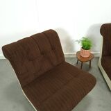 Fauteuil de l'ère spatiale marron avec plastique