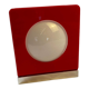 Wall lamp from the 60s in red plastic with white globe