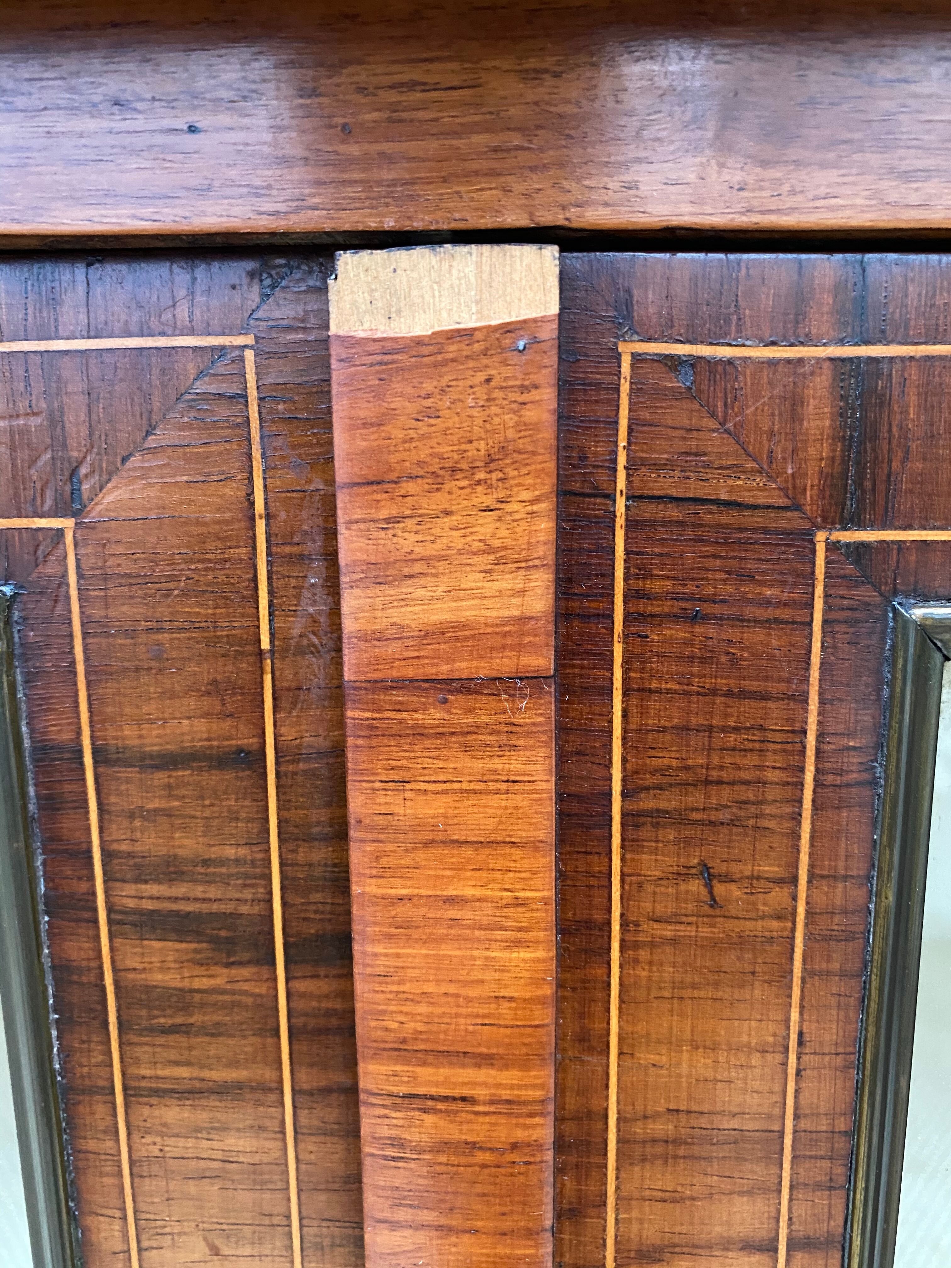 Showcase marquetry 1900 marble