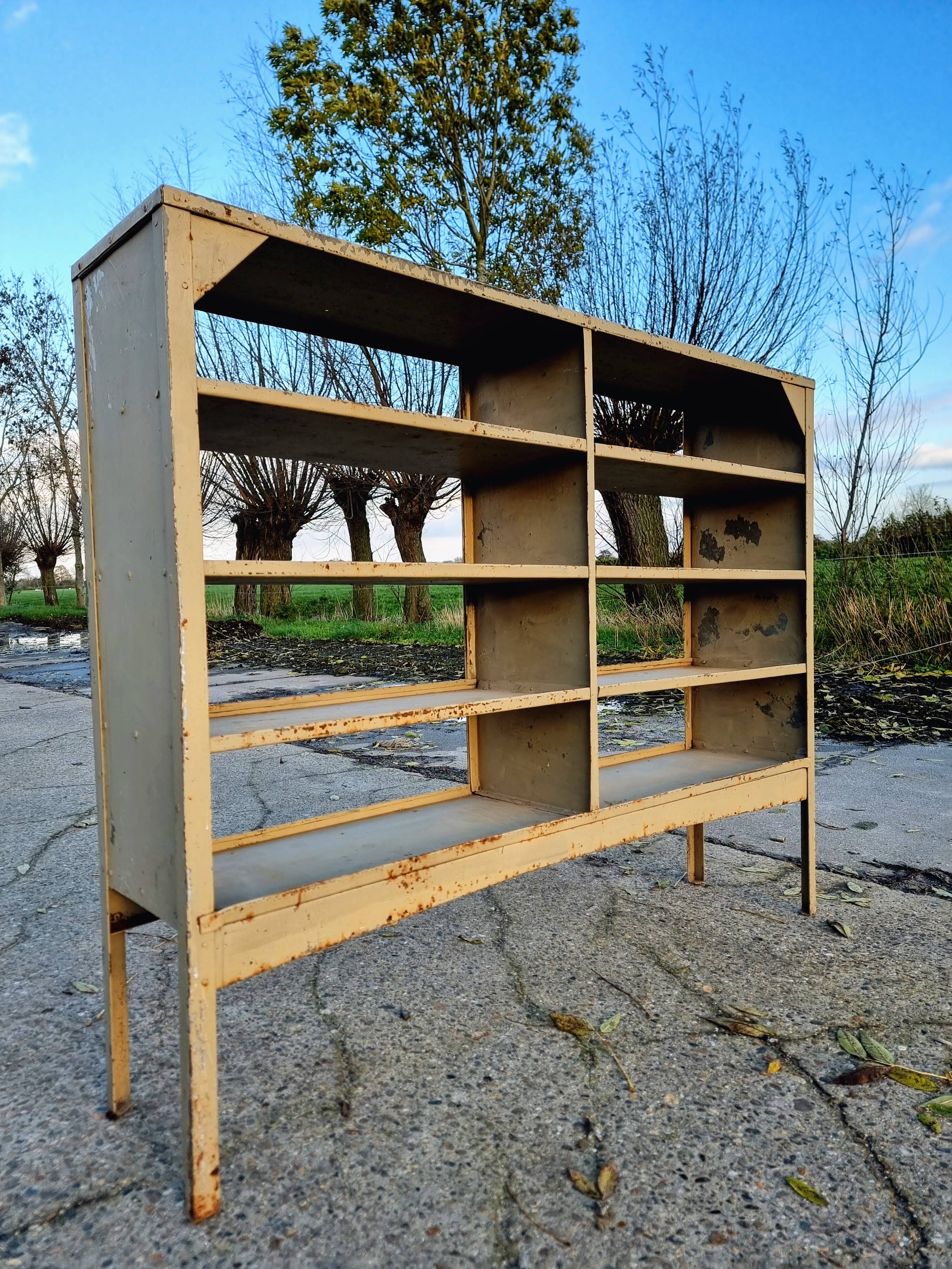 Industrial shelving unit rack shoe cabinet riveted
