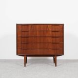Midcentury Danish wider chest of 5 drawers in teak 1960s