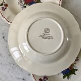 set of 6 flat plates Terre de Fer St Amand model "Molière" XXth