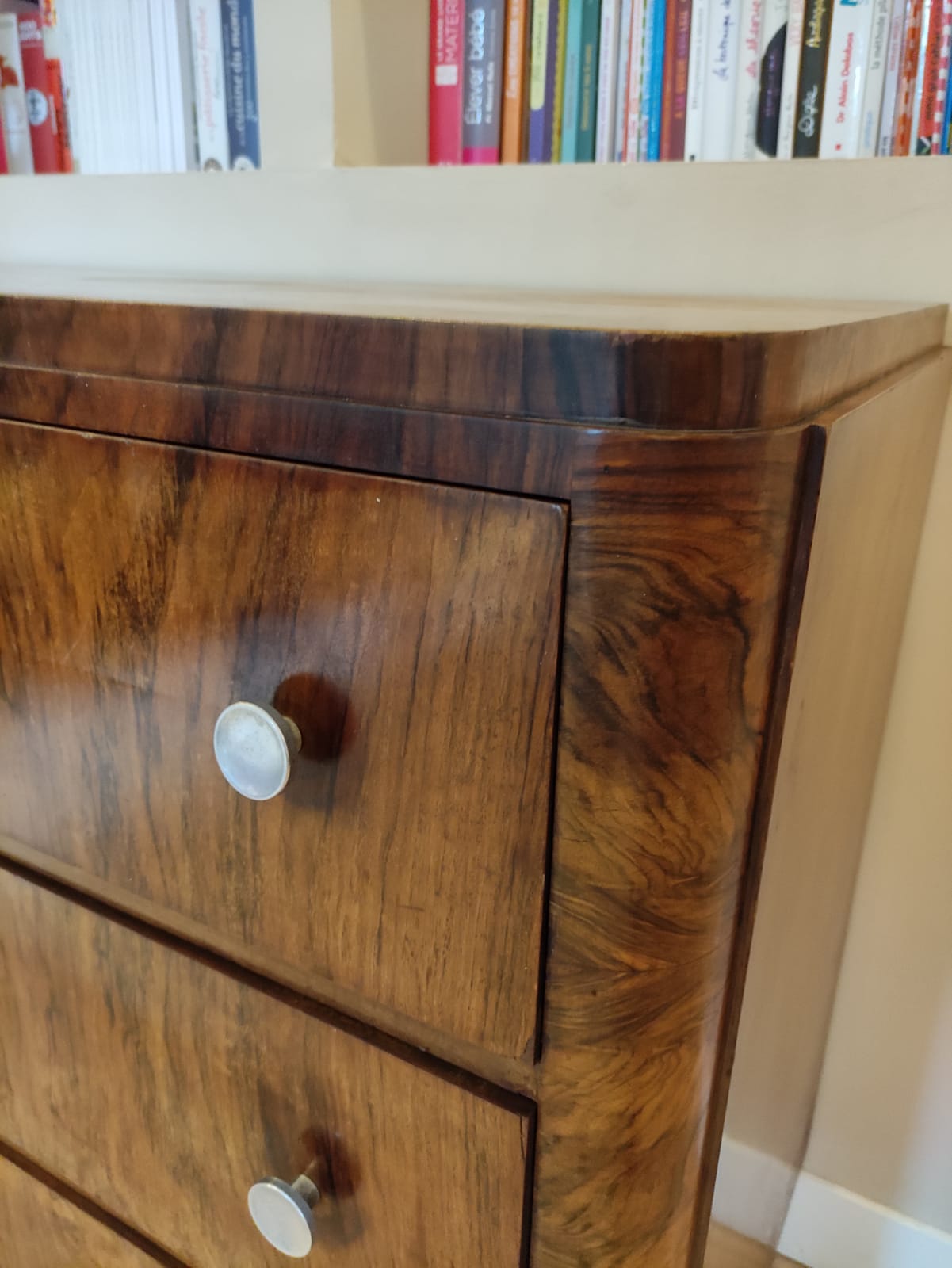 Art deco chest of drawers varnished 1920