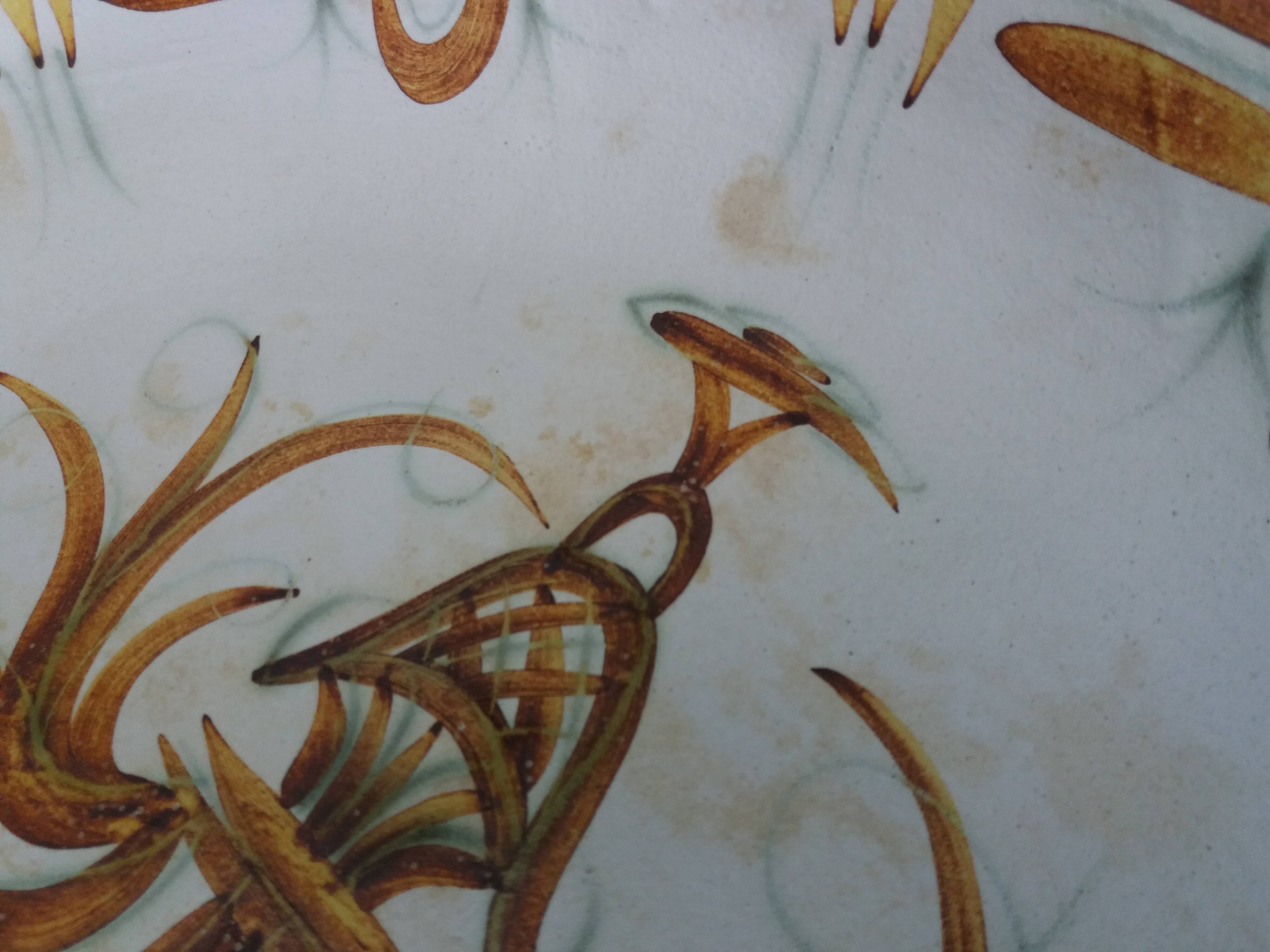 Keraluc Quimper oval flat salad bowl signed Yvonne Pennec