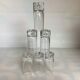 6 small bubble-footed shot glasses in Kosta Boda style.