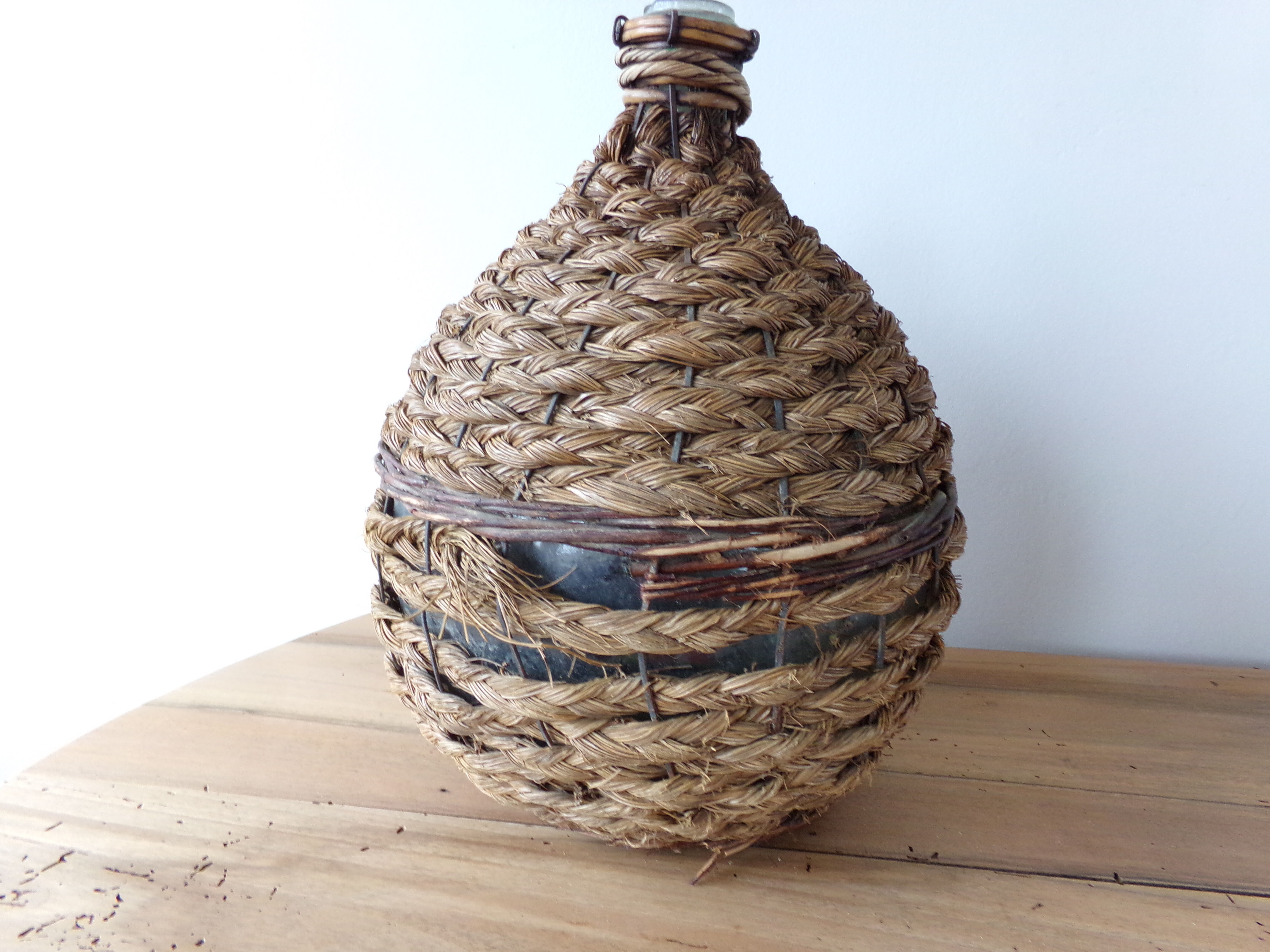 Demijohn braided wicker