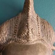 Masque africain vintage en bronze