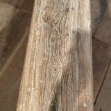 Former schoolboy bench made of raw wood