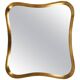 Golden wooden mirror in the style of Gio Ponti by Max Welz, Vienna, Austria, 1940s.