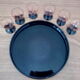 Art Deco port liqueur service tray - glasses