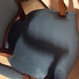 Velvet bedroom armchair