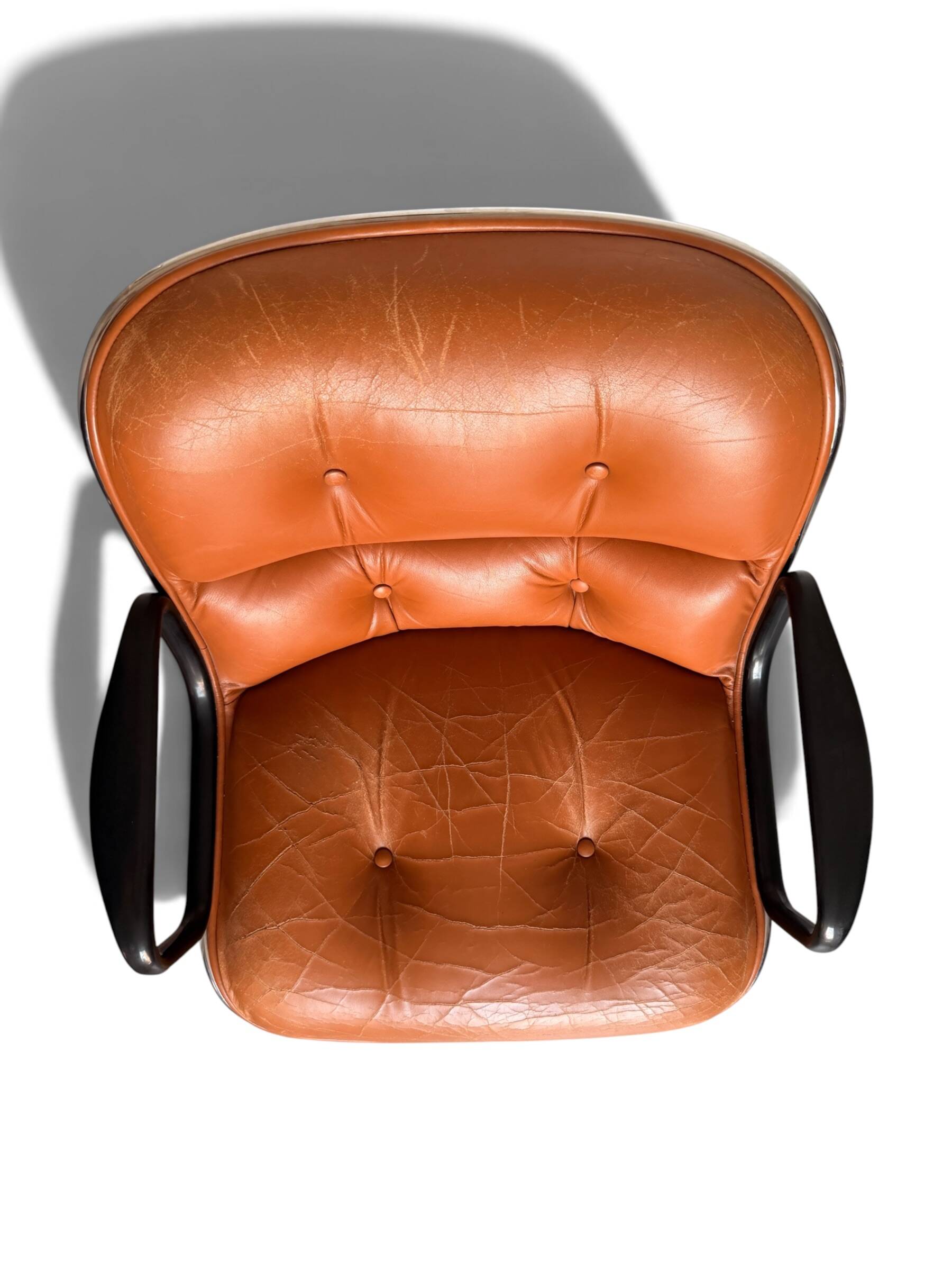 Charles Pollock Knoll Office Chair Patinated Camel Leather