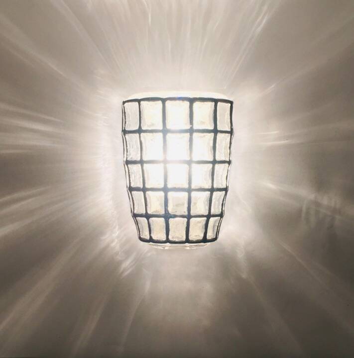 Applique murale en verre du milieu du siècle, Limbourg, Allemagne, années 1960