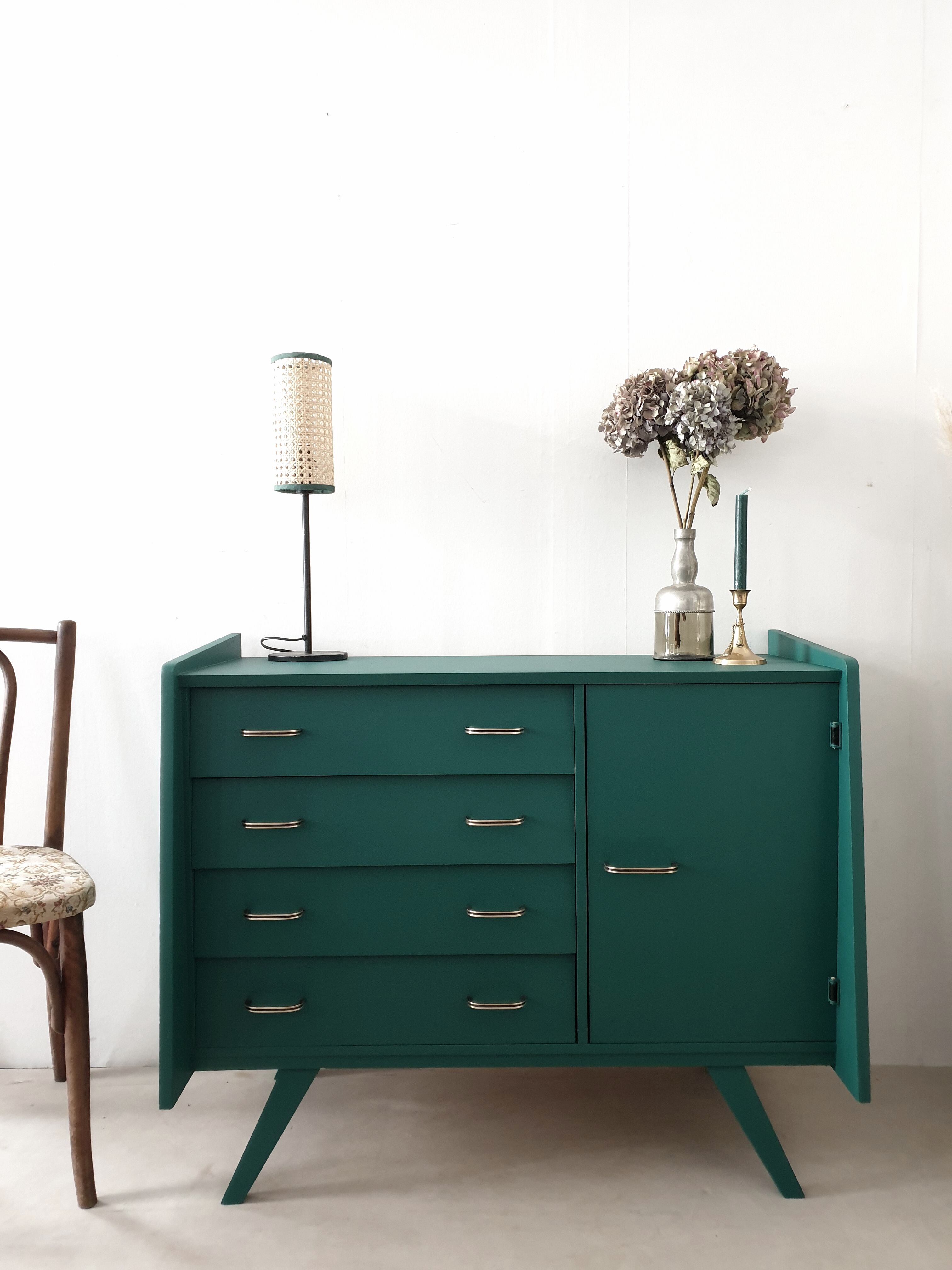 Green vintage dresser