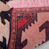 Vintage persian carpet hamadan handmade 42cm x 60cm 1970s