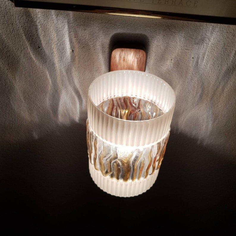 1970s amber glass applied