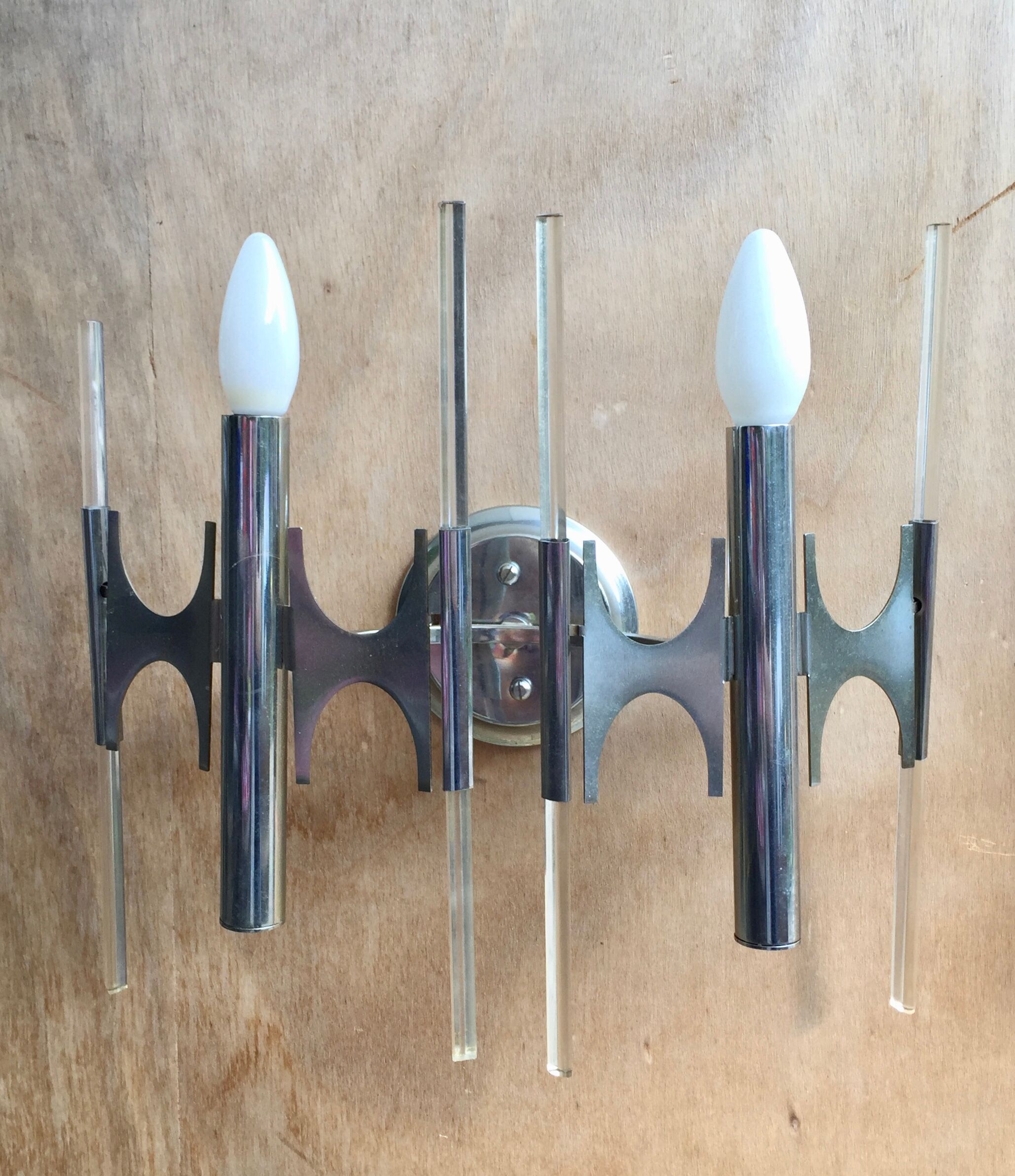 Pair of sconces from Sciolari circa 70
