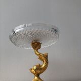 Glass centerpiece on foot