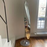 Space age standing mirror