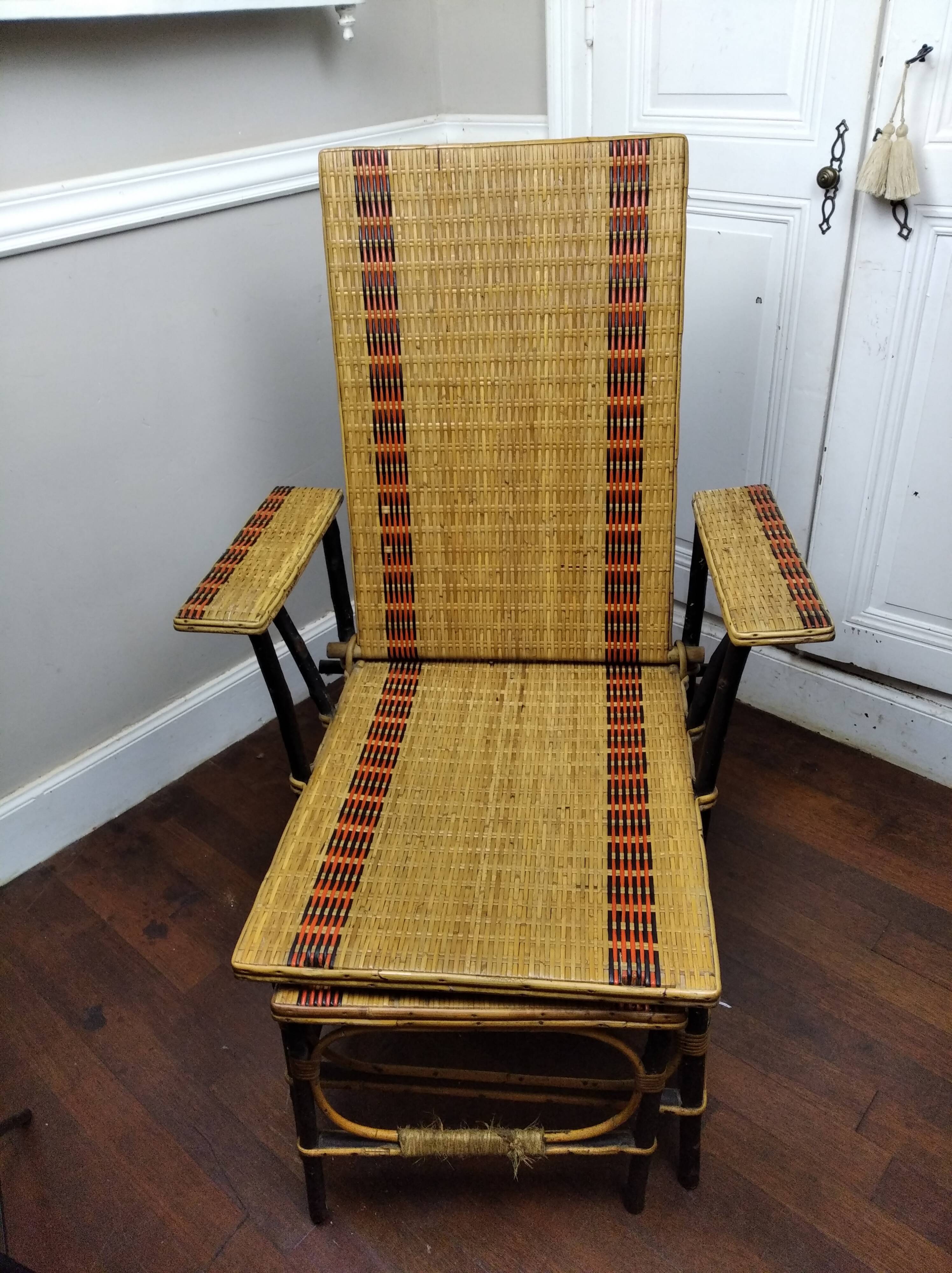 Chaise Longue Osier Et Rotin Selency