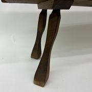 Brutalist solid wooden flower plante, 1970's