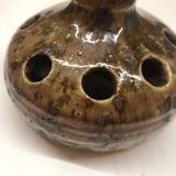 Vase pique fleur en grès pyrite zoomorphe 1950/60