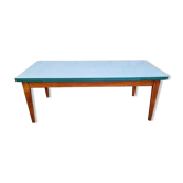 Table de ferme formica verte, vintage, années 50