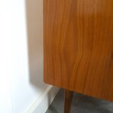 Fineer dressoir met draaibare bar en lades, barkast