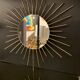 Vintage sun mirror, 1960 gold metal - 60cm