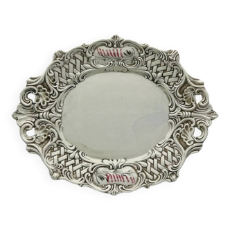 Soft ceramic dish signed v. bassano