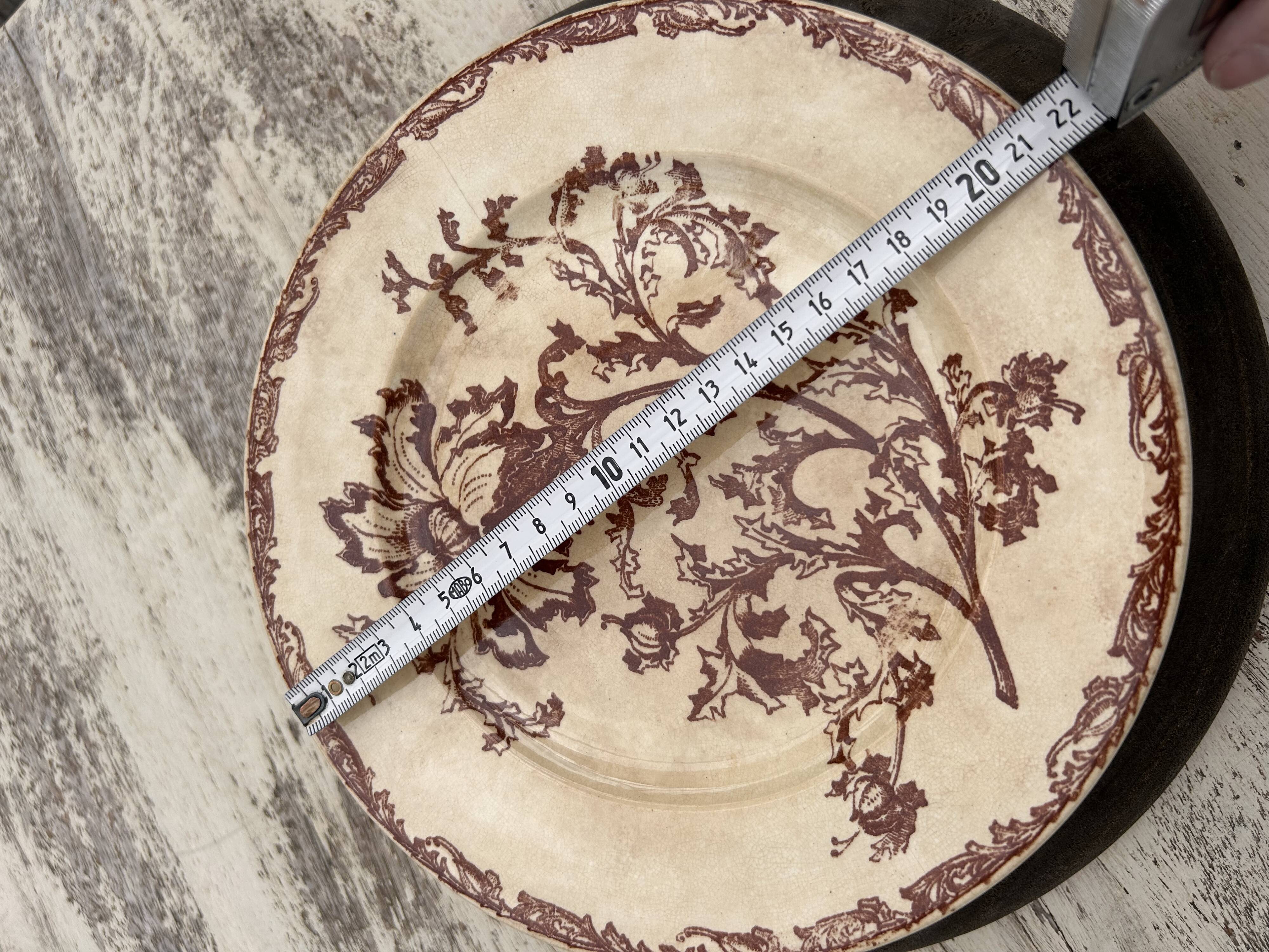 Antique French Terre de Fer Floral Compotier – c.1890–1910