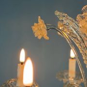 Venetian chandelier in gilded Murano glass, circa 1950
