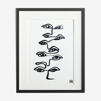 Metamorphose #2 - Dessin d'une ligne format A4