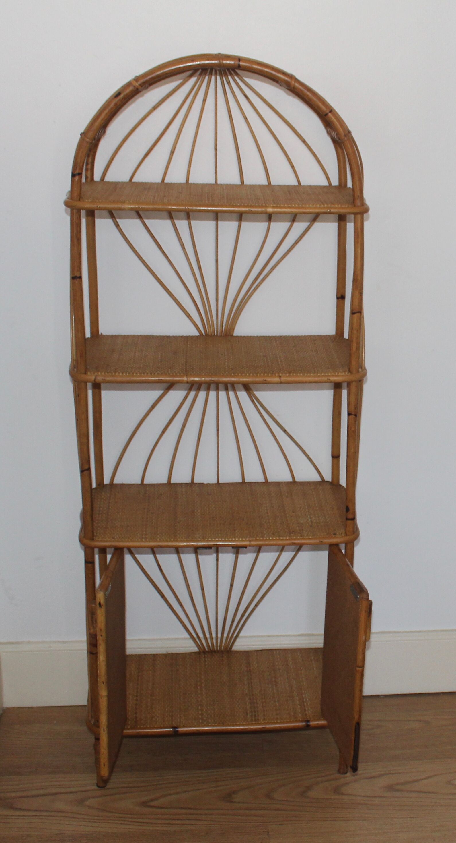 Vintage rattan shelf