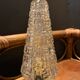 Table lamp antique globe tulip molded glass vintage patterns 70'