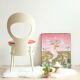 Baumann Seagull chair from the 70s in white lacquered wood and velvet