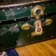 Ancient American leather and brass malle 1920. Taylor fiber pagny
