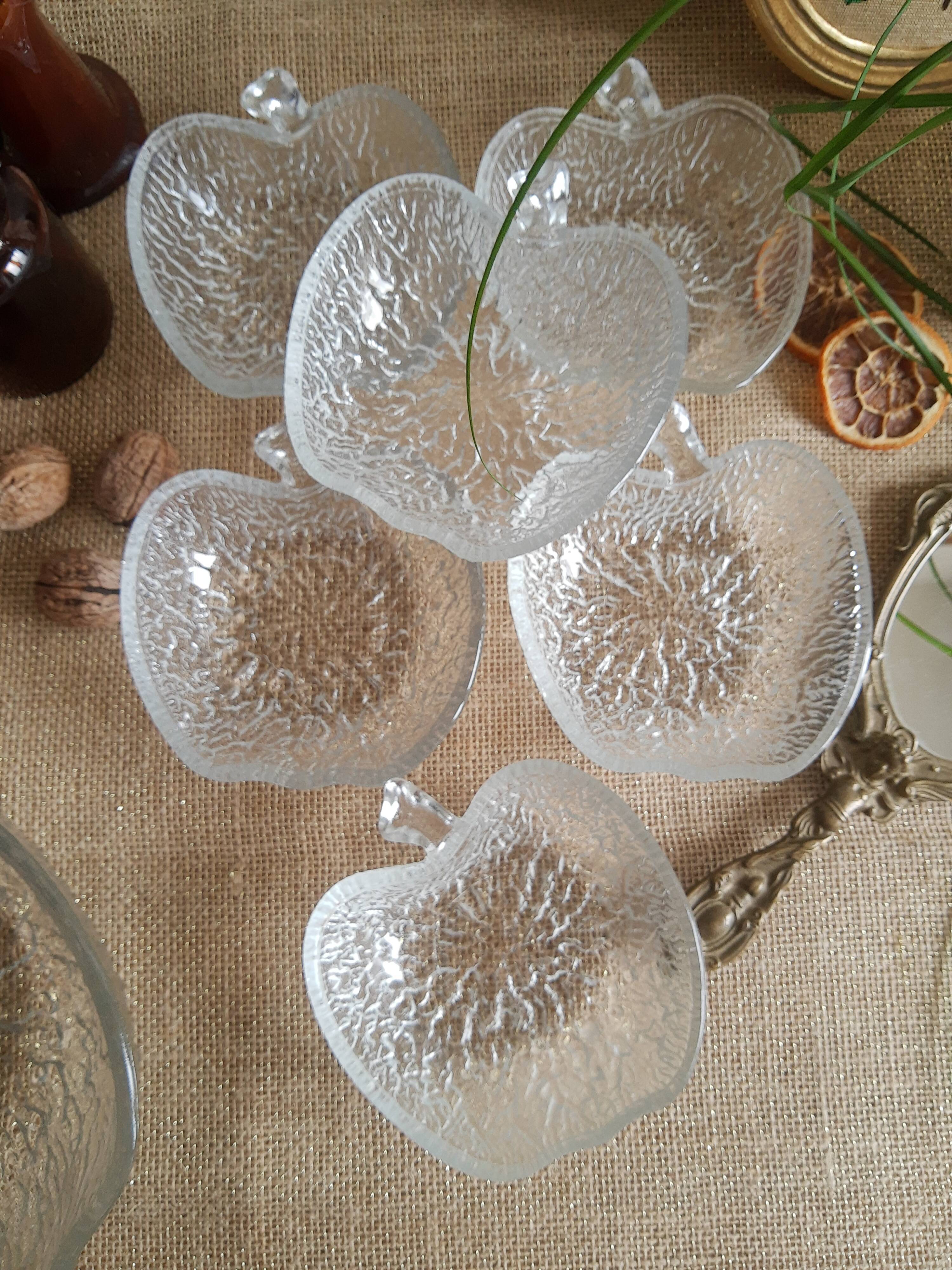 Apple-shaped dessert service - vintage