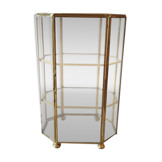 Glass and brass display case