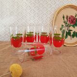 Set of 5 henkel seventies apple glasses