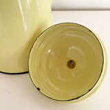 Vintage yellow and black enamelled coffee maker