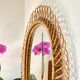 Large mirror by Franco Albini in rattan and bamboo, Italy 1960s.