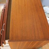Dresser varnished vintage drawers inclined 1967