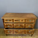 commode de style Louis XVI en bois fruitier