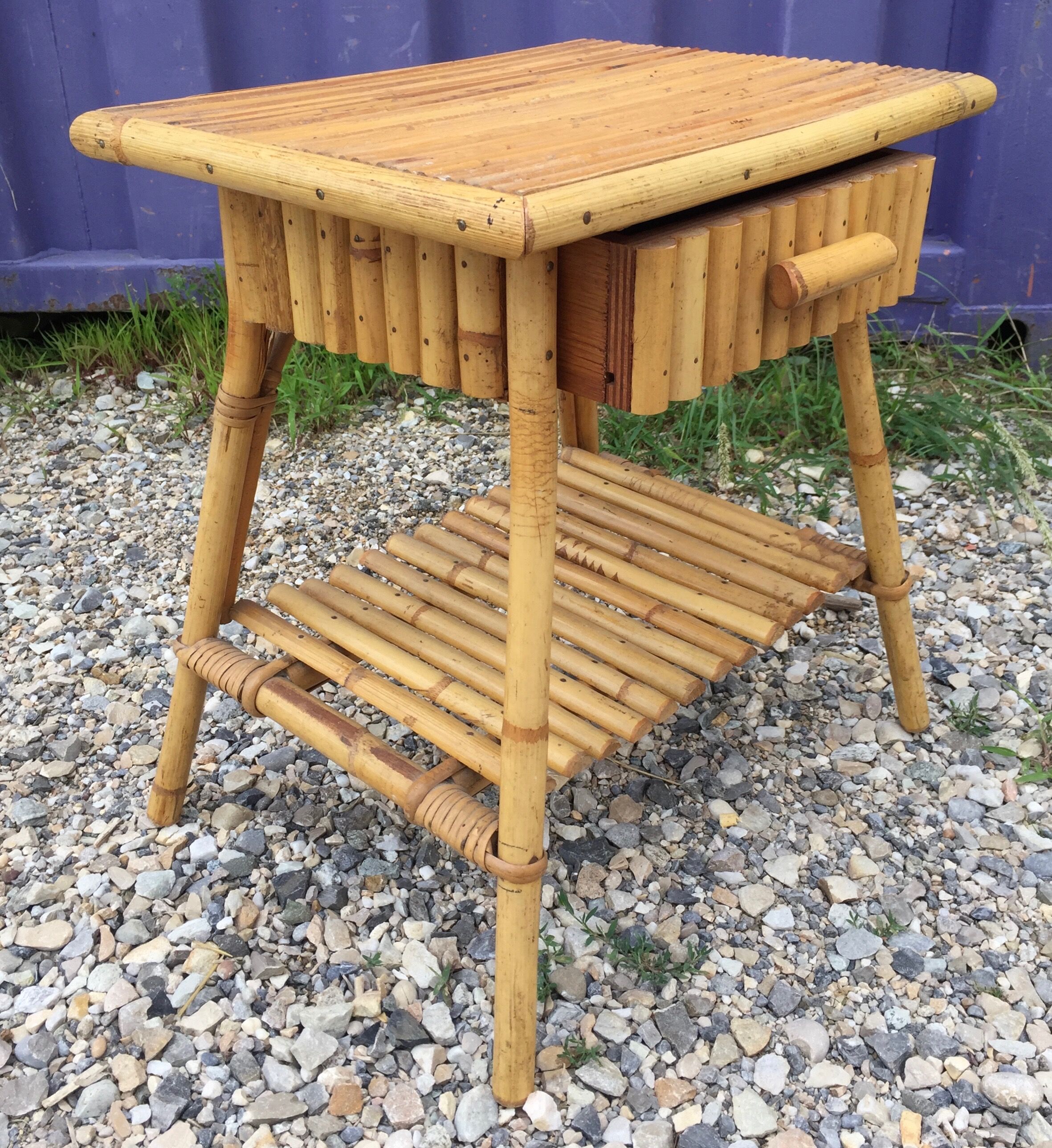 Bamboo bedside with drawer