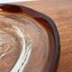 Modern mid-century glass bowl by Pertti Santalahti for Humppila, Finland, 1960s.