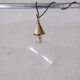Clear Glass and Brass Bulb Mid-Century French Pendant Light