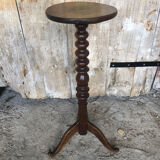 Fifth Door Pot Pot Tripod Wood turned Vintage